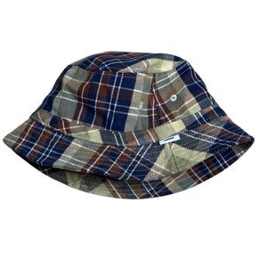 Drole De Monsieur Paris Plaid Brown Men’s Bucket Hat Small